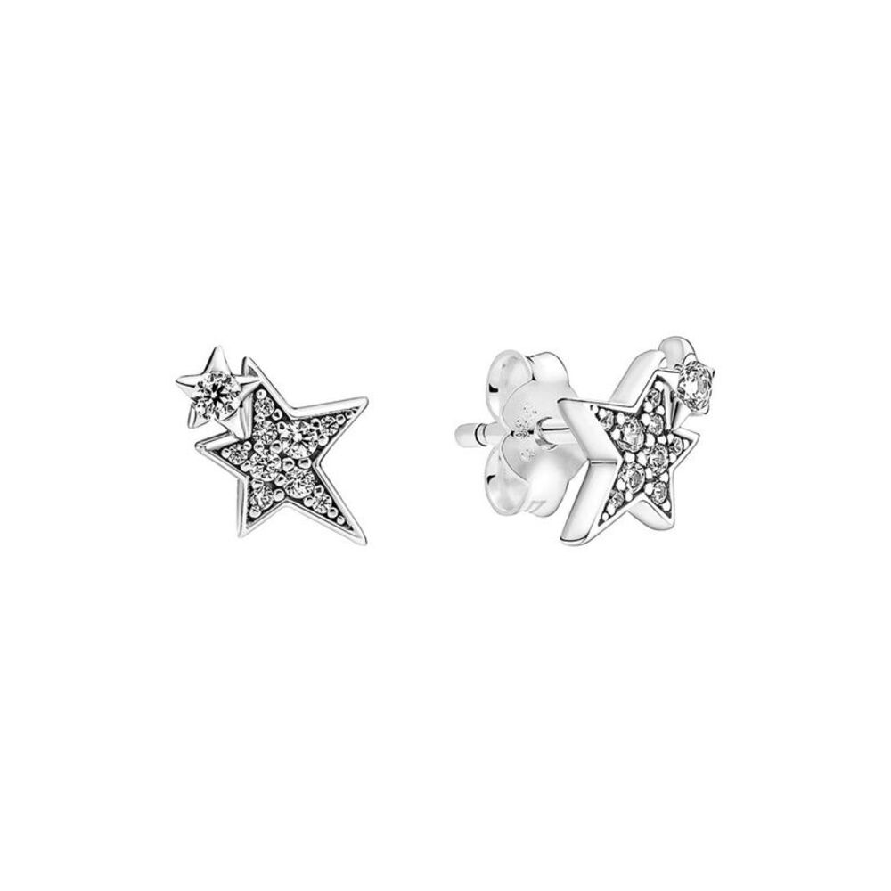 Pandora Moments Silver Cz Stud Earrings